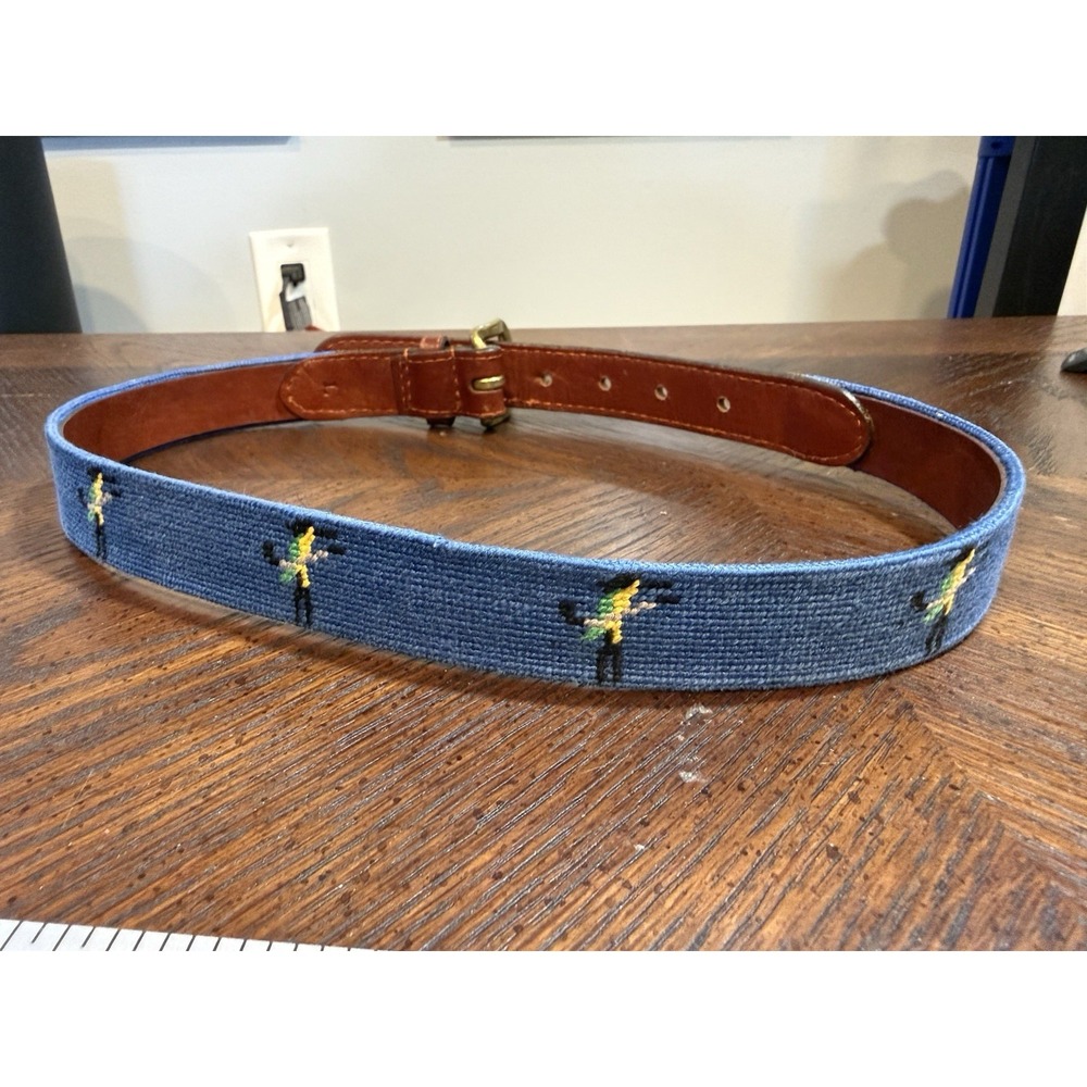 Smathers And Branson Jamaica Children's Needlepoint Hand stitched Belt